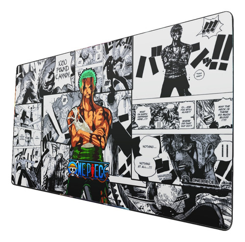 Mouse Pad Grande Zoro Fondo Colorido Anime Hogar Art 40x90cm