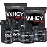 Combo 2x Whey Protein Turbo + Bcaa + Creatina - Black Skull