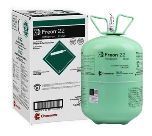 Garrafa Gas Refrigerante Freon R22 De13.62kg Dupont/chemours