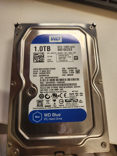 Hd Wd  Wd10ezex De 1tb Sata 