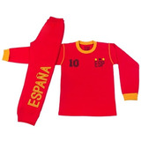 Pijama Jersey España Equipo Futbol Niño Mundial 12 Al 16