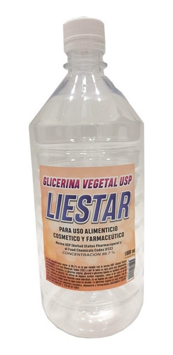 Glicerina Liquida 100% Vegetal Usp Grado Alimenticio 1 Kilo