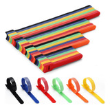 150 Bridas Para Cables, Bridas De Velcro Multicolor De 4+6+8
