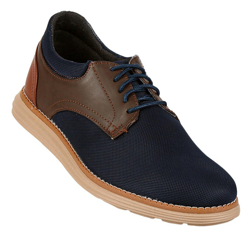 Zapato Casual Oxford Hombre Azul Textil Stfashion 18203801