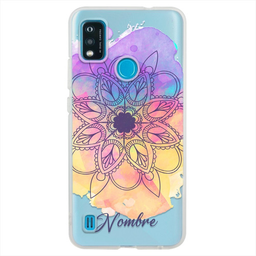 Funda Para Zte Antigolpes Mandalas Personalizada Nombre