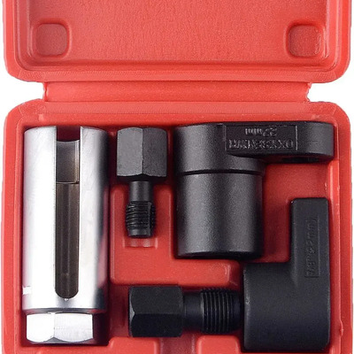 Luckilym Kit Dados Para Sensores De Oxígeno Automotriz Universal 5 Pc Herramienta Especial Para Reemplazar Sondas O2 - Extracción E Instalación En Auto Camioneta Mecánica Profesional