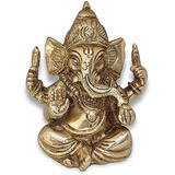 Estatua De Latón De Ganesh Ganpati Escultura Religiosa Artes