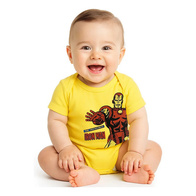 Pañalero Marvel Para Bebe Estampado Spiderman Color Iron Man Talla 3 Meses | Meses sin interés