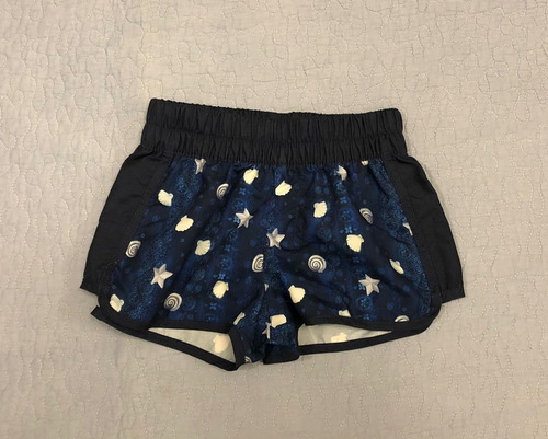 Short Color Azul Diseño Adornos De Mar Para Niñas Talla 4