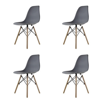 Set 4 Sillas Eames Mundo In Comedor Restaurante Color de la estructura de la silla Gris | Envío gratis
