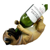 Portabotellas De Vino Con Figura De Carlino Fawn, Ideal Para