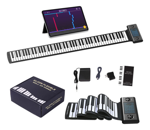 Enrollable Konix Piano Portátil, 88 Teclas, Bluetooth/midi, 