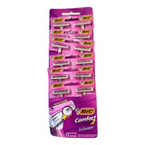 Aparelho De Depilar Bic Comfort 2 Women Cartela Com 12 Un