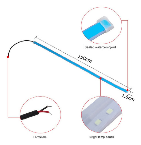 Tira De Luces Led M Para Capó De Coche, 47 Pulgadas, Para Co