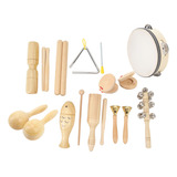 Juego De 10 Instrumentos De Percusión Musical De Madera Inox