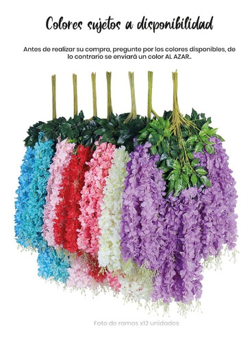 Flores Artificiales Colgantes Wisteria Planta Jardin Artific