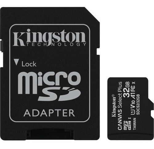 Cartão Memória Kingston Micro Sd Hc 32gb Canvas Select Plus 