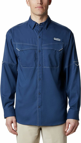 Camisa Columbia Low Drag Pfg Secado Rápido Manga Larga