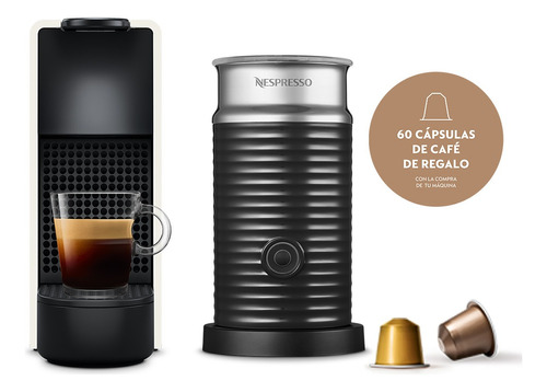 Cafetera Nespresso Essenza Mini + Aeroccino 14 Cáp Regalo