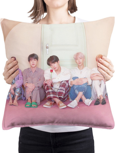 Cojin Almohada Grupo Bts Musical Cuadrado Esponjoso Suave