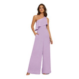 Palazzo Jumpsuit Elegante Formal Fiesta Hombro Descubierto