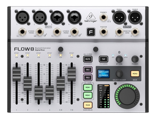 Behringer Flow 8 Mezcladora Mixer Digital 8 Canales Interfaz