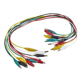 Pack 10 Cables Con Cocodrilo 50cm  Colores Variados Nubbeo