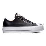Tenis Converse Chuck Taylor All Star Liftclean Leather-negro