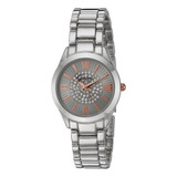 Reloj Mujer Geneva Gv-1005svrt Cuarzo Pulso Plateado En