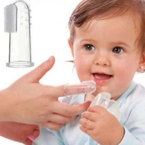 Cepillo De Dientes Para Bebés Tipo Dedal Con Estuche