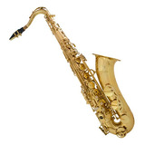 Saxofone Tenor Laqueado Dourado Afinação Em Si Shelter