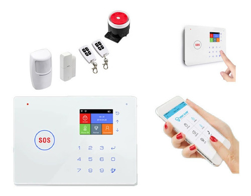 Kit Alarma Casa Oficina Con App Wifi Gsm Sensor + Control