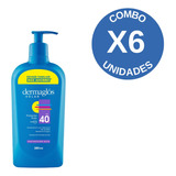 Combo X 6 Dermaglos Protector Solar Fps 40 Emulsion X 380 Ml