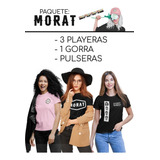 Paquete Morat: 3 Playeras + Gorra + Pulseras