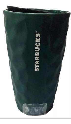 Vaso Starbucks De Cerámica Verde Oscuro 355ml