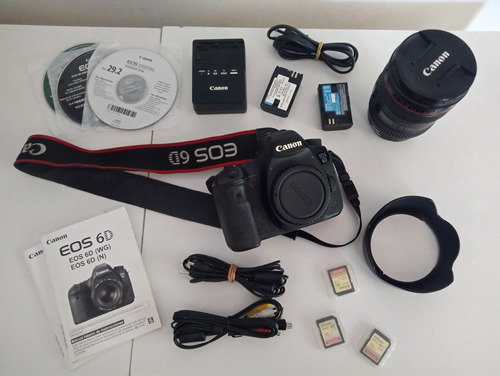  Canon Eos 6d (wg) Dslr + Lente 24-105 F4 L 8900 Disparos!