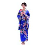 Vestido Feminino Estampado Quimono Robe Tradicional Japonês