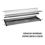 Locero Vajillero Escurridor Inoxidable Para Cocina 60 Cm