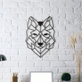 Figura Geométrica Zorro Animales | Cuadro Pared Decoración