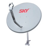Antena Banda Ku 60cm Logo Sky + Kit Cabos 15 Metros