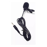 Micrófono Estéreo De Solapa Plug 3.5mm De 1.5 Metros Color Negro