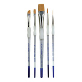 Set 5 Pinceles Acuarela Royal Langnickel Soft Grip Golden