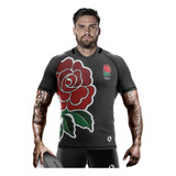 Camiseta Rugby Kapho Inglaterra Negra Six Nations Adultos