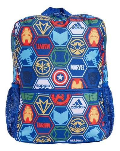 Mochila Avengers De Marvel Kids It9422 adidas Color Azul Diseño De La Tela Estampado