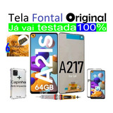 Tela Frontal Original A21s/ A217)+ Película 3d+capinha +cola