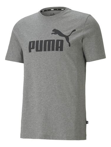 Polera Puma Ess Logo Tee Gris Hombre