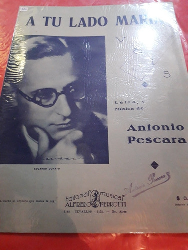 Partitura Musical A Tu Lado María Vals Antonio Pescara 