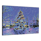 Quadro Decorativo Artistico Arvore Natal Canvas Artistico23