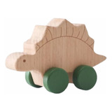 Carrito Madera Dinosaurio, Juguete Educativo Montessori Bebé