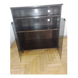 Mesa De Tv Madera Con 2 Puertas Usada